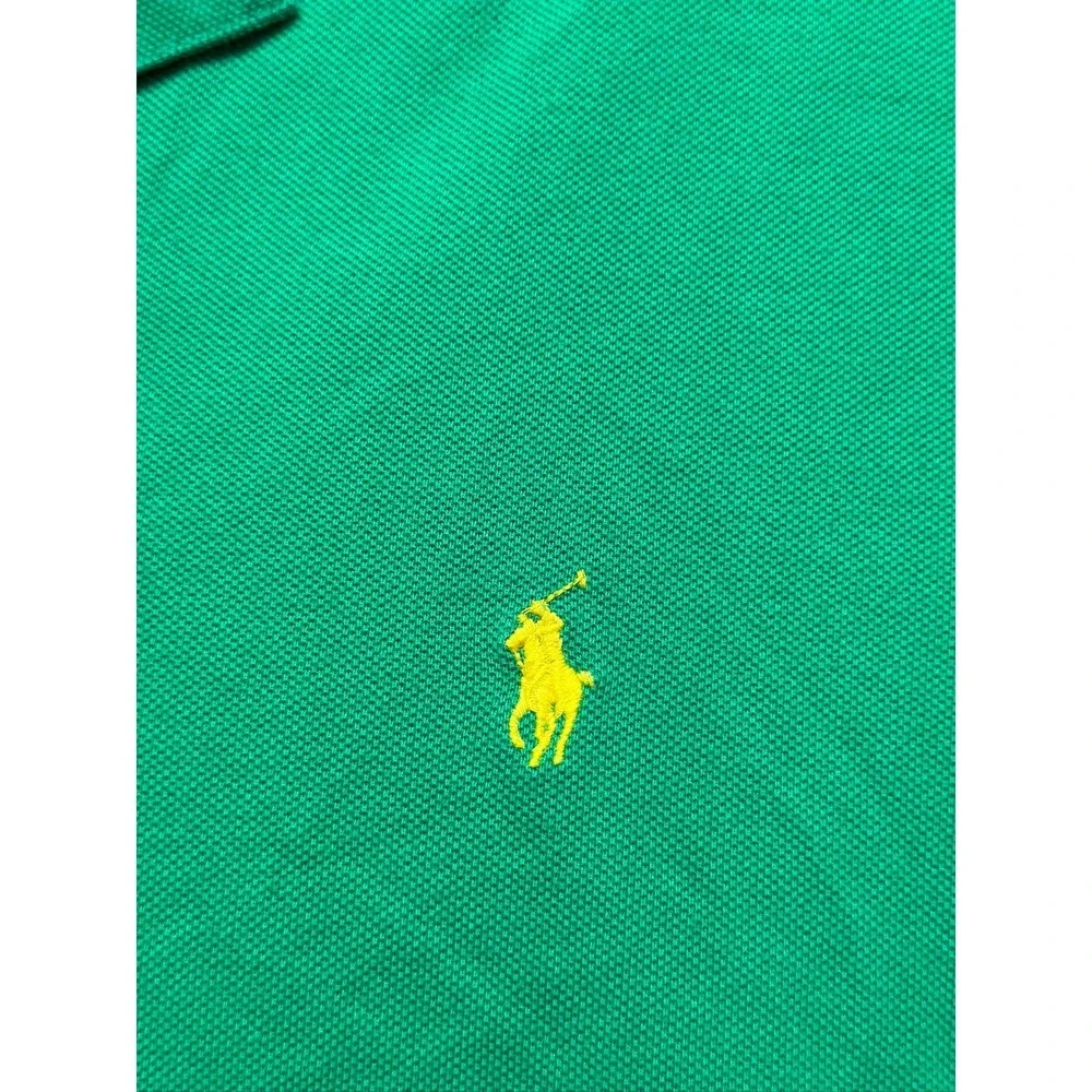 Polo Ralph Lauren Polo Shirt Mens XL Green Custom‎ Fit Cotton Pony Golf Tennis